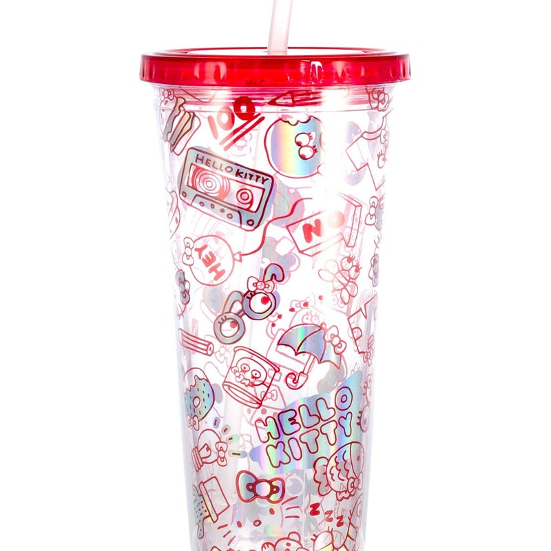 Seven20 Hello Kitty Doodles 22oz Carnival Cup with Straw & Lid - Image 2